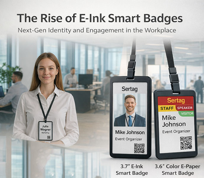 ¿Qué es el auge de los gafetes inteligentes E-Ink?