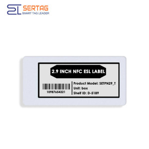 2.9 Inch NFC-Powered Battery-Free E-Paper Warehouse Label for Inventory Management