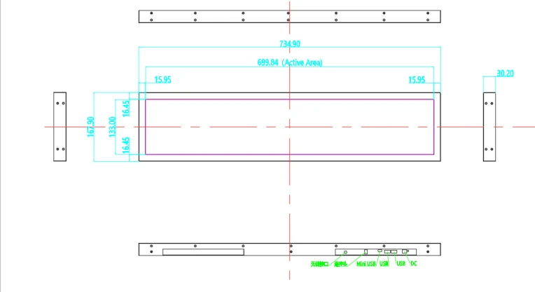 Stretched LCD Bar