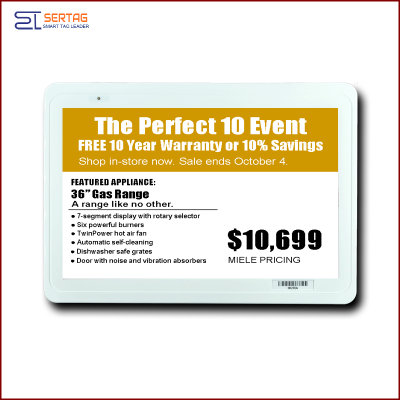 7.5 inch digital price tag E-ink Electronic Shelf Label with black white and yellow