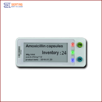 2.9 inch  digital price tag e-ink electronic shelf label with two buttons for warehousing
