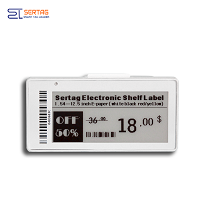 2.9 inch digital price tag E-ink Electronic Shelf Label with black and white