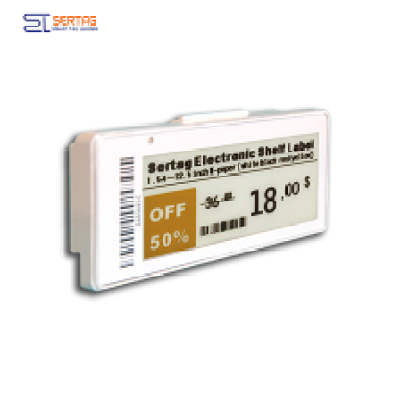 2.9 inch  digital price tag E-ink Electronic Shelf Label with black white and yellow