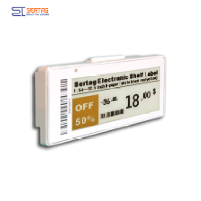 2.9 inch digital price tag E-ink Electronic Shelf Label with black white and yellow