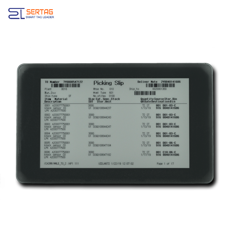 electronical shelf labels for warehousing