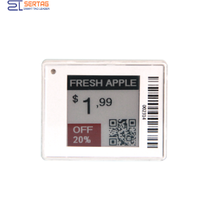 Etiquetas de precio Sertag Digital de baja potencia de 1,54 pulgadas SETR0154R para supermercado