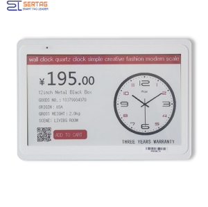 Sertag Retail Smart Digital Labels 2.4G Transmisión inalámbrica de 10.2 pulgadas