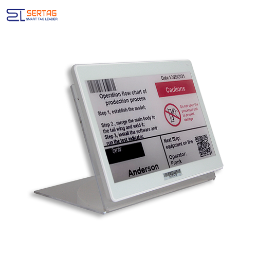 Sertag E-ink Digital Labels In Production Wifi Transmission For Warehouse