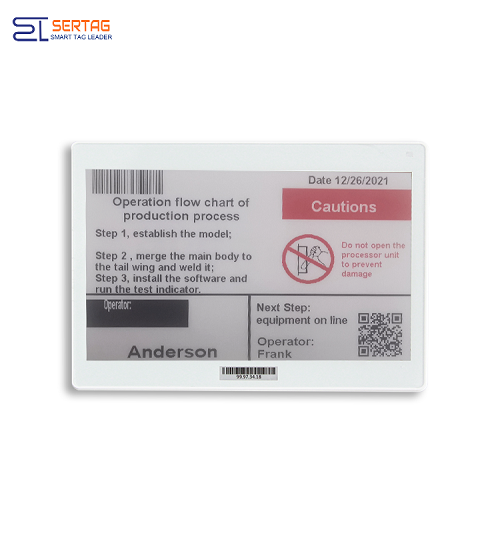 Sertag Digital Labels In Production Wifi Transmission For Warehouse