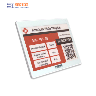 Etiqueta electrónica Sertag E-ink para Healthcare Tricolors 7.5 pulgadas SETR0750R