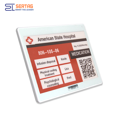 Sertag E-ink Bedside Card Tricolrs For Healthcare