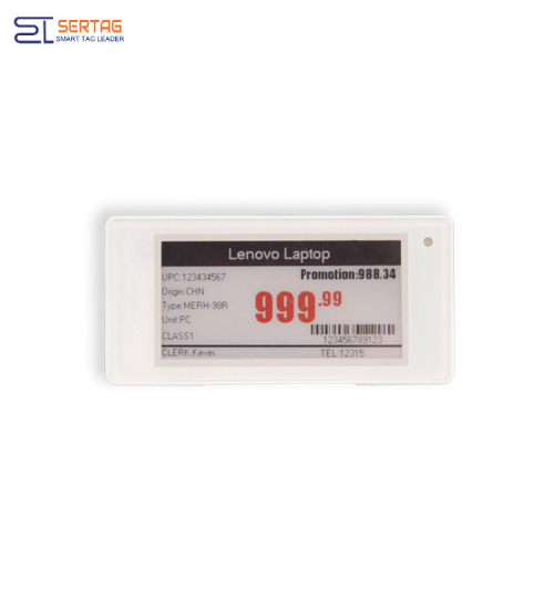 Sertag Electronic Shelf Labels 2.4G 2.66 inch BLE Low Power SETRV3-0266-3A