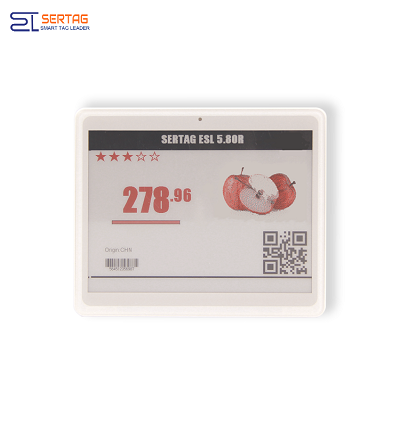 Etiquetas de precios electrónicas Sertag 2.4G 5.8 pulgadas Tricolors Wireless SETRV3-0580-4F