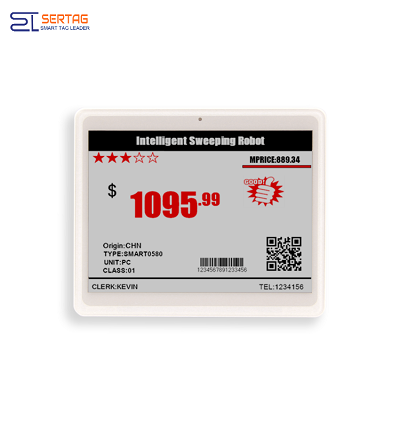 Sertag etiquetas de precio electrónicas de 5,8 pulgadas etiquetas de papel electrónico al por menor 2.4G en supermercado
