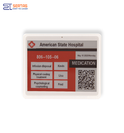 Etiquetas electrónicas para estantes médicos