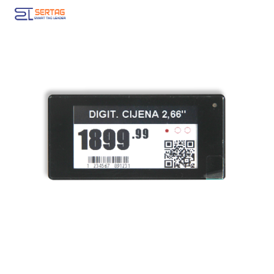 Sertag Retail Electronic Shelf Labels 2.4G 2.66 inch Black Case SETRV3-0266-3A