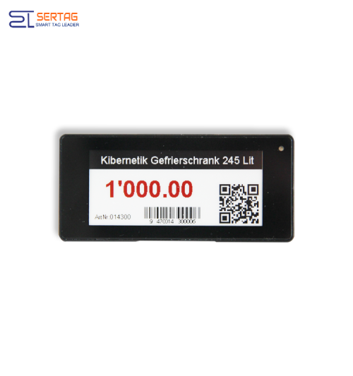 Sertag Retail Electronic Price Tags 2.4G 2.9inch Black Case Transmission