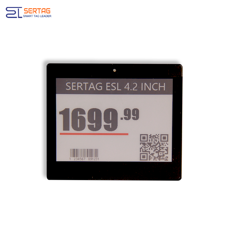 black case electronic shelf labels