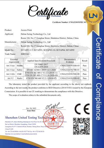 Electronic Shelf Labels Certification