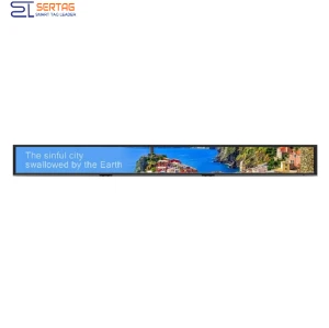 23inch Digital Signage Stretched LCD Bar Display Shelf Edge LCD Display for Supermarket Advertising