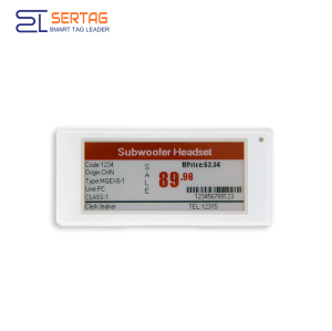 Sertag Electronic Price Tags 2.4G Tricolors Wireless Transmission for Retail SETRV3-0290-3D