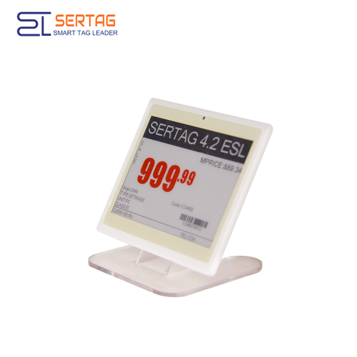 Sertag etiquetas electrónicas para estantes de 4,2 pulgadas etiquetas de precios al por menor tricolores impermeables IP67