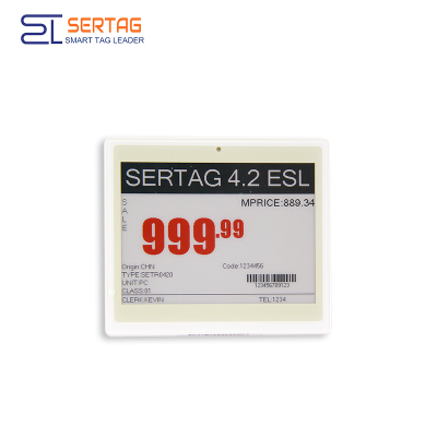 El estante electrónico de Sertag etiqueta la transmisión inalámbrica de los tricolores de la prenda impermeable IP67 para la venta al por menor