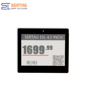 Sertag Etiquetas electrónicas para estantes minoristas 2.4G Caja negra de 4.2 pulgadas SETRV3-0420-40