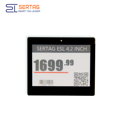 Sertag Etiquetas de precios digitales de 4,2 pulgadas Pantalla de tinta electrónica de bajo consumo