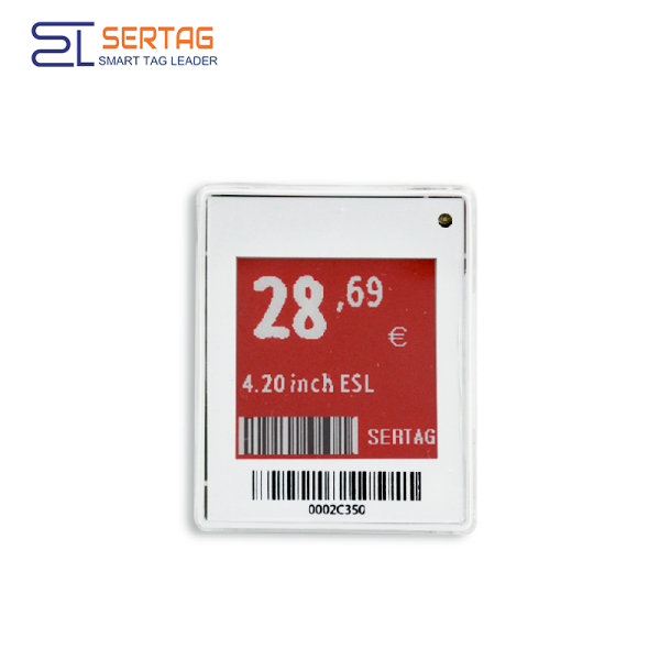 Etiquetas de precio Sertag Digital de baja potencia de 1,54 pulgadas SETR0154R para supermercado