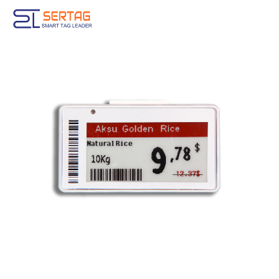 Warehouse Electronic Shelf Edge Labels 2.13inch Low Power Electronic Price Labeling Solution
