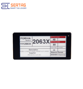 Etiquetas electrónicas para estante Sertag, carcasa negra de 2,4G y 3,5 pulgadas, SETRV3-0350-55