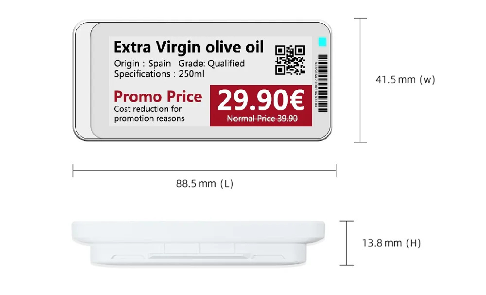 2.9 inch BLE digital price tags