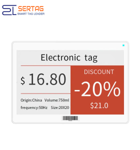 BLE Electronic Price Tag 10.2inch Low Power Smart Digital Labels, Mobile Operating E-ink Meeting Tag