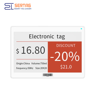 Sertag Smart Digital Labels Bluetooth 10.2inch Wireless Transmission BLE SETPB1020R