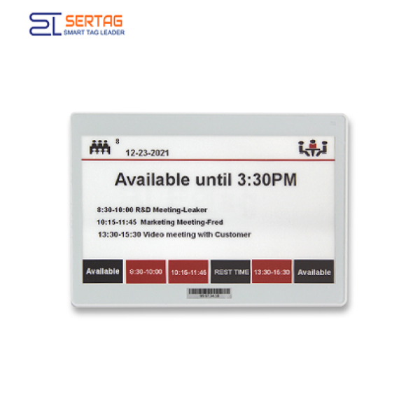 El estante electrónico Sertag etiqueta la transmisión Wifi 10.2inch tricolores SETPW1020R