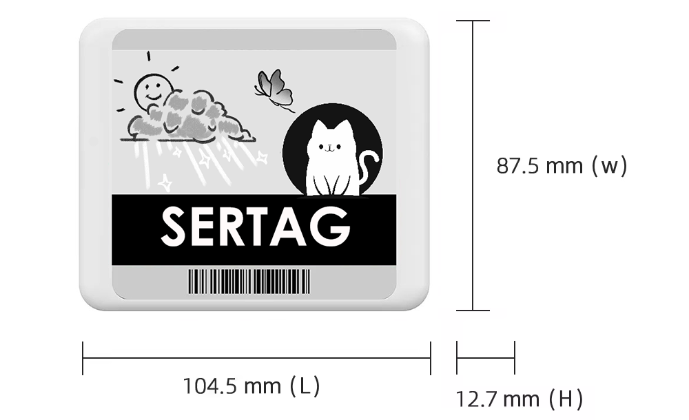 4.2 inch electronic shelf label display