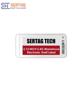 2.4G etiqueta electrónica para estantes de 2,13 pulgadas, con sistema ESL