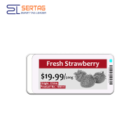 2.4G Etiqueta de precio digital de 2,9 pulgadas Etiqueta electrónica para estantes Sistema ESL digital inalámbrico ESL
