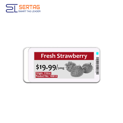 2.4G Etiqueta de precio digital de 2,9 pulgadas Etiqueta electrónica para estantes Sistema ESL digital inalámbrico ESL