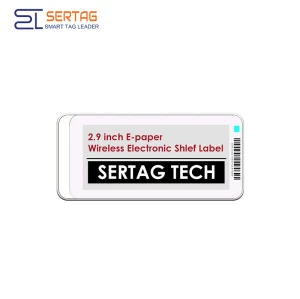 2.9 inch 2.4G Epaper Electronic Shelf Price Display 30m Communication Radius Red Supermarket Tag