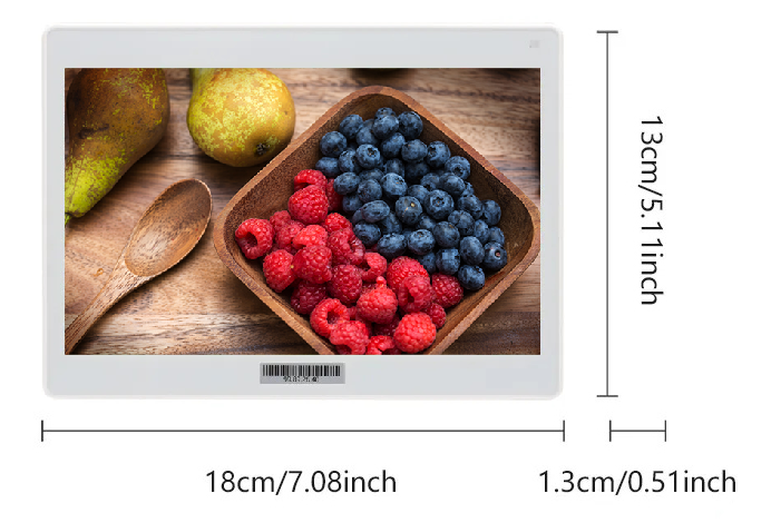 7.3 inch bluetooth electronic pirce tag dimension