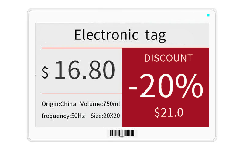 10.2 inch e-ink digital table signage