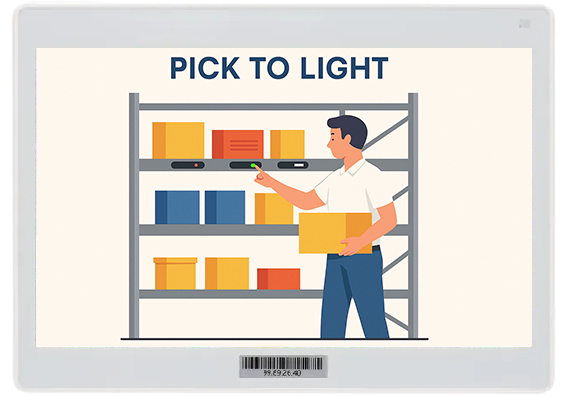 Etiqueta de precio de supermercado digital a color de 7,3 pulgadas