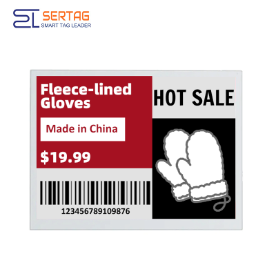 13.3 Inch Electronic Shelf Label Bluetooth Tri-color E-ink Signage