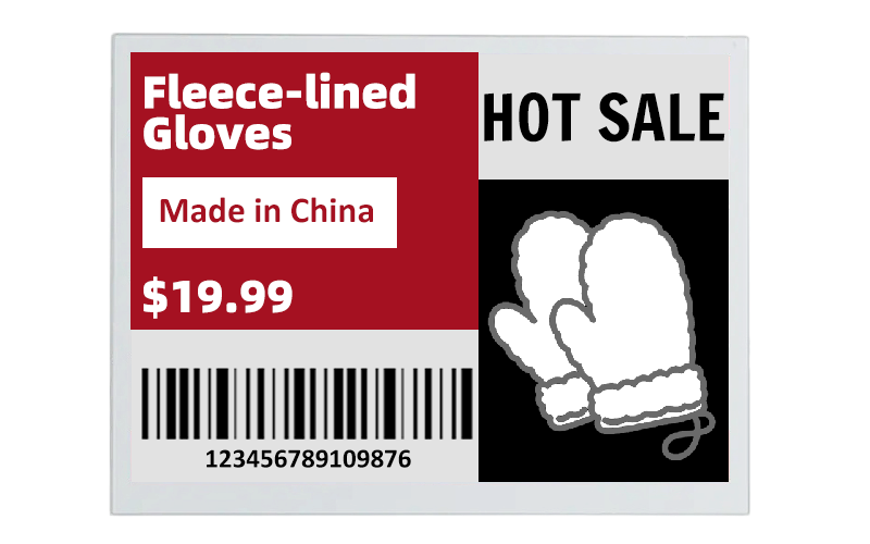 13.3 inch electronic shelf label