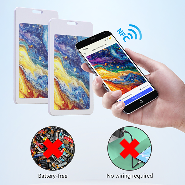 battery-free e-paper smart badge