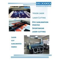Vision laser cutting in sublimated sportswear