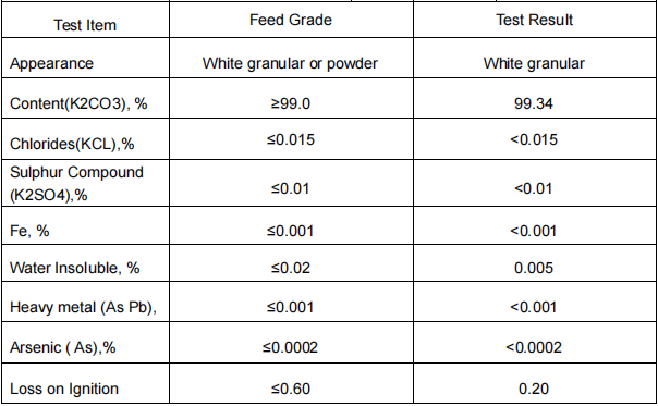 Potassium Carbonate Feed Additive  BY:Binny