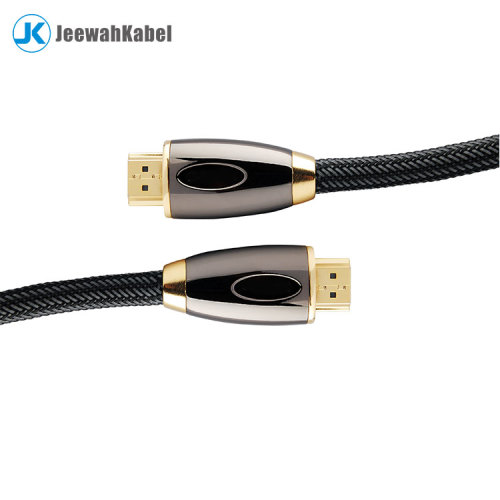 High Speed 2160p 4K 3D Zinc Alloy Shell HDTV Gold Braided Ultra HD HDMI Cable